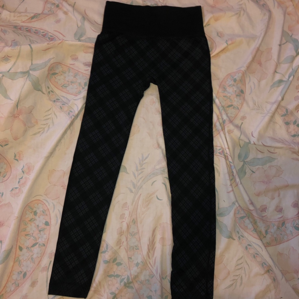 Black Patterned Leggings from Fashion Nova